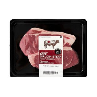 Matured Thick Cut Beef Sirloin Steak Avg 550g (R 179.99/kg)