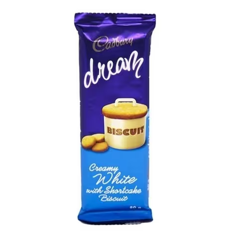 Cadbury 80g Creamy White Shortcake Biscuits